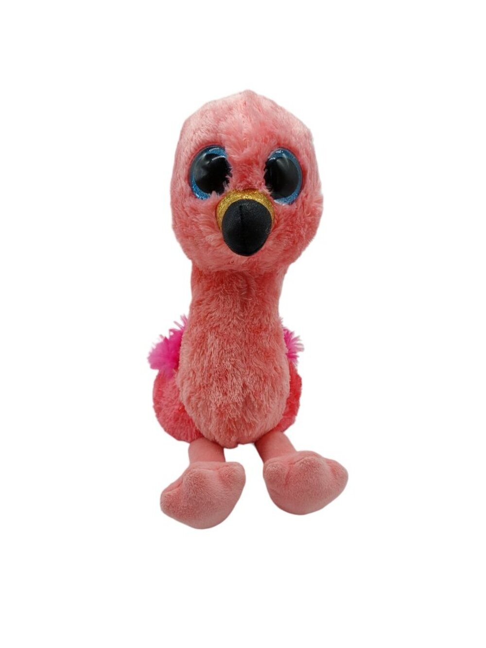 Ty Silk Beanie Boos Gilda Pink Flamingo Glitter Eyes Stuffed Animal Plush